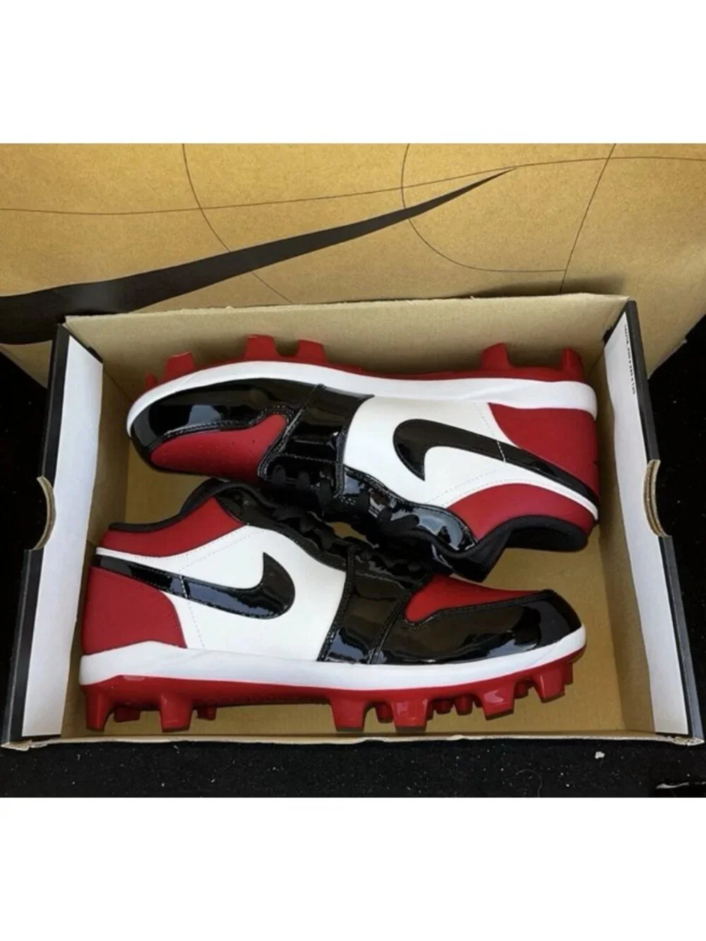 NEW Nike Air Jordan 1 Retro MCS Low Baseball Cleats CJ8524-600 Men Size 12